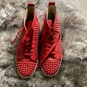 Christian Louboutin red spikes , used but great condition all spikes attached .